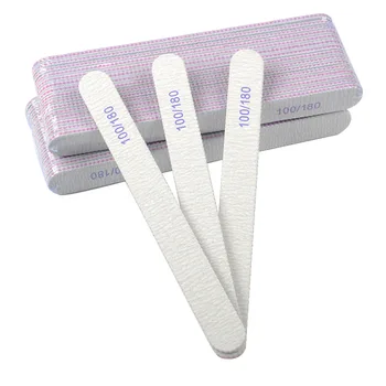 Manicure nail polishing tool supply 100/180 double-sided nail file tool multiple shape custom logo nail tool