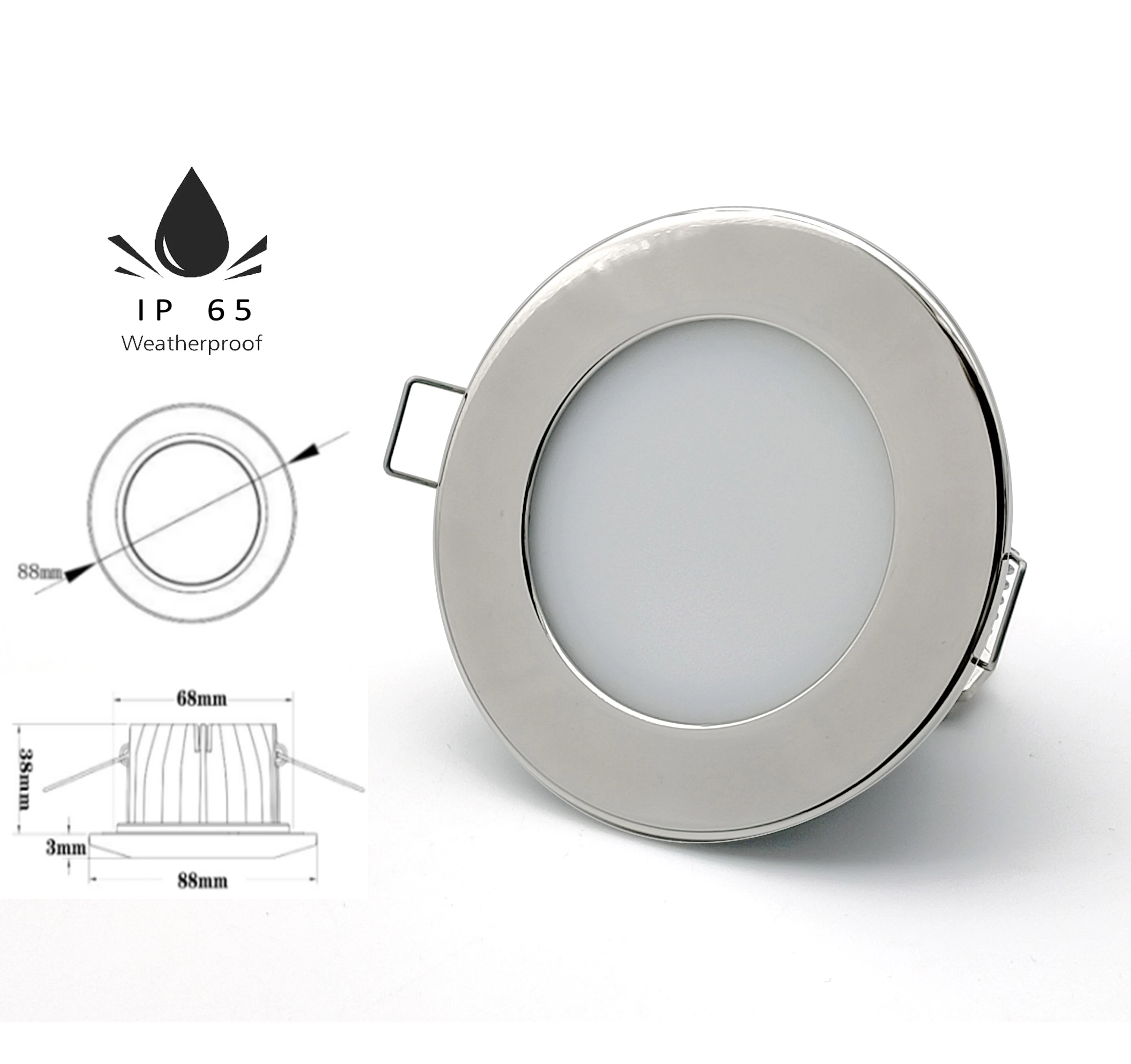 Stainless Marine Ceiling Dome Light Boat Caravan Led Interior Light 12