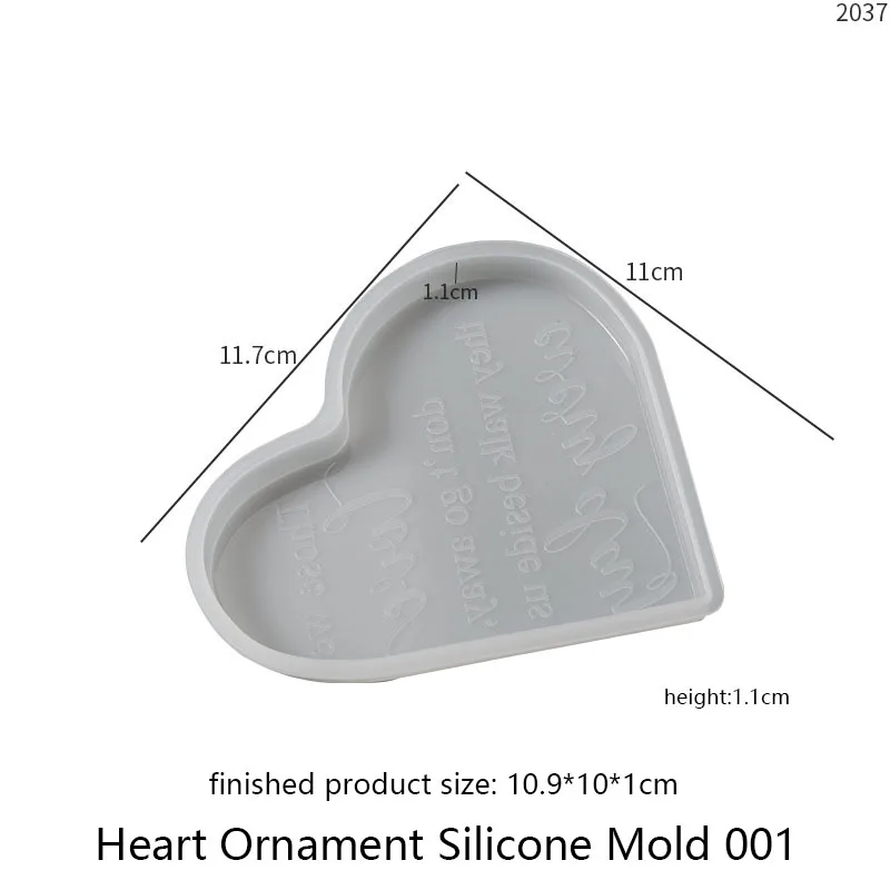 Heart Sign Mold Resin Mold Silicone Mold for Epoxy Resin Heart Memorial  Mold Sign Condolence Silicone Mold Coaster Molds