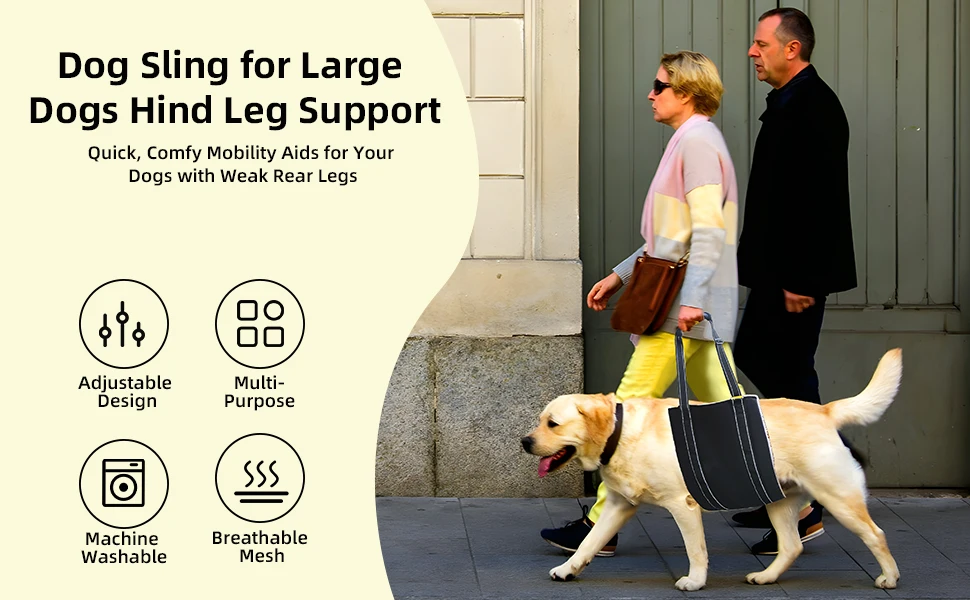 Adjustable Dog Lift Harness For Dogs Hand Leg Support Upgraded Dog Sling