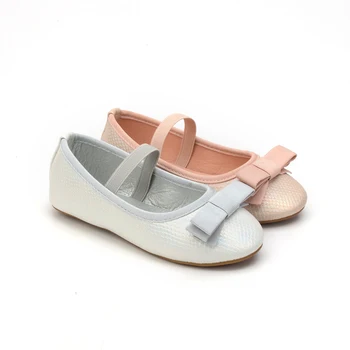 High quality shoes kids girl laser double ribbon bow kids shoes foldable rubber outsole fashion shoes for girls