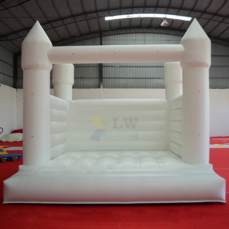 Оптовая продажа, детский белый домик для прыжков moonwalk с шариковой ямой и горкой, Свадебный джампер, надувной замок-батут для вечеринки