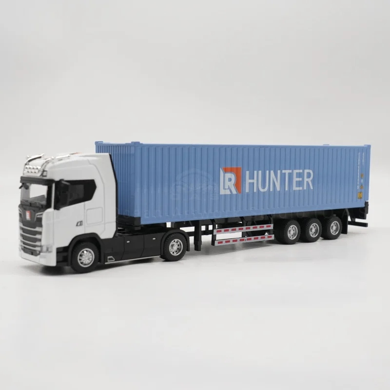 【LA】Fabryka modeli kontenerów O.A.S. – prezent dla branży morskiej, model skalarny ciężarówki z materiału stopowego w skali 1:50 typu HUNTER, możliwy do personalizacji