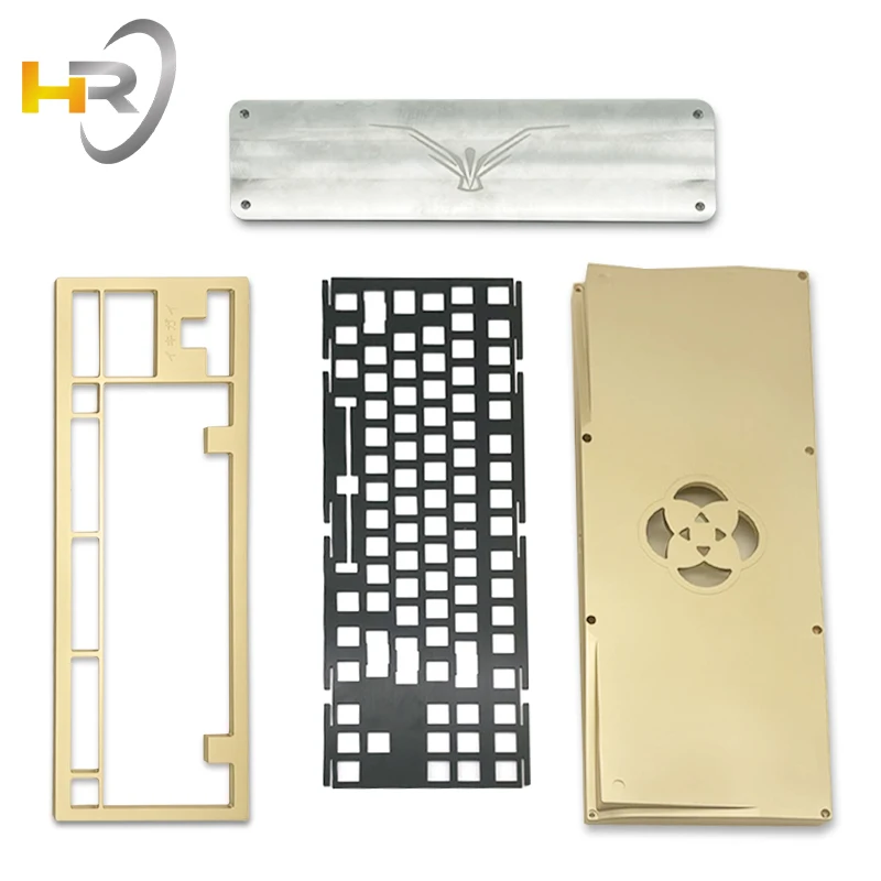 စိတ်ကြိုက် OEM Gold Plating Service Cnc Machining Parts Aluminum Keyboard case Cnc Milling Part Housing