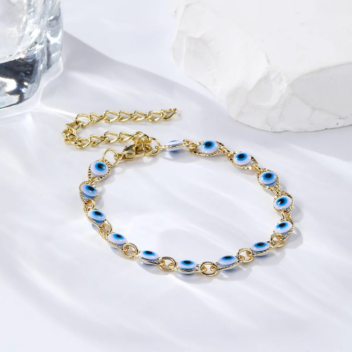 Wholesale Fashion Evil Eyes Charm Bracelets Jewelry 18k Gold Plated