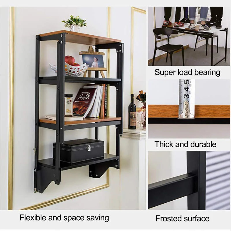 Homemore Space Saving Hidden Wall Mounted Folding Table Use Convertible
