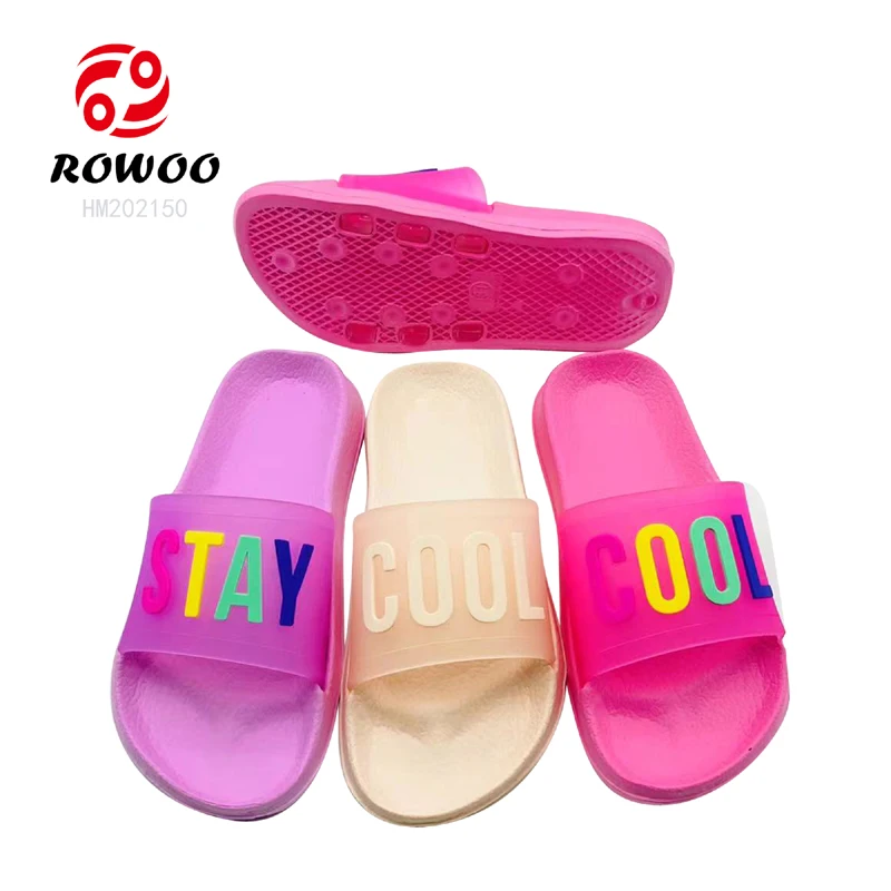 Customized New Design Open Toe  Slide Sandals Indoor Slipper Home Sleepers Ladies Flat Other Sandals slippers for Women