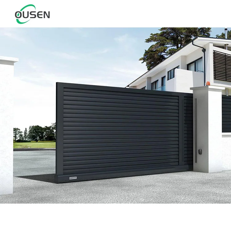 Image showcasing modern india house main electric motor door automatic double aluminium ...