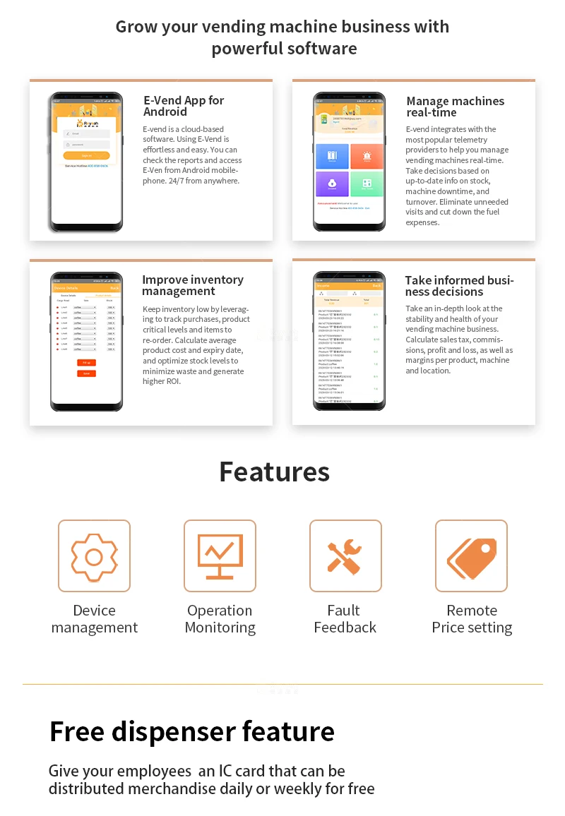 Id Card Reader Wall Mounted Vending Machine Touch Screen Age Check Id