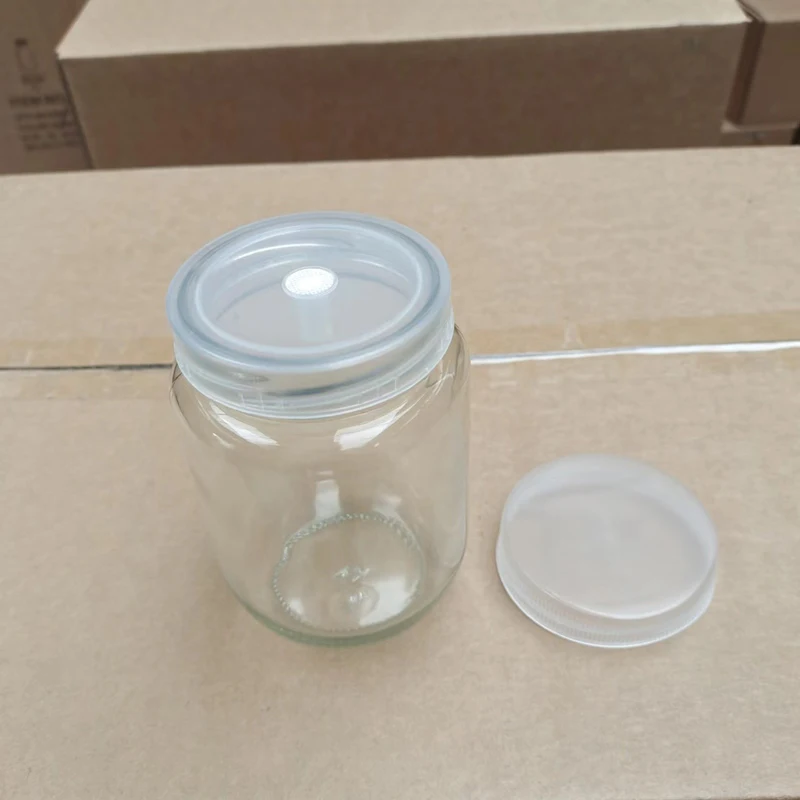 Wholesale 200ml 240ml 350ml 650ml Plant Tissue Culture Jars Water Plant Autoclaveable Glass Jar with pp Plastic Lid