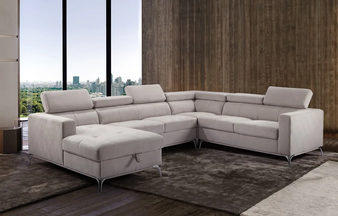 Modern Design L Shape Stretch Sofa Cover Living Room Sofa White Sleeper ...