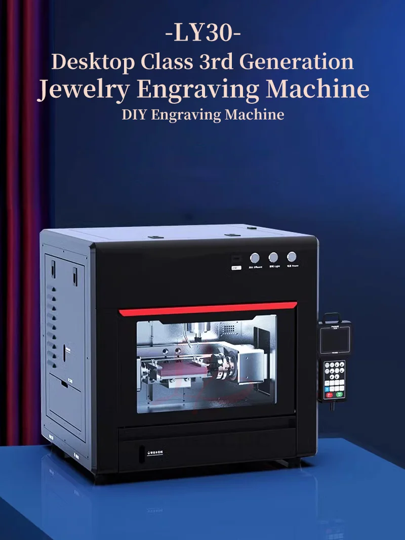 LY FK30 Enclosed CNC Engraving Machine for Jewelry & Gem Cutting