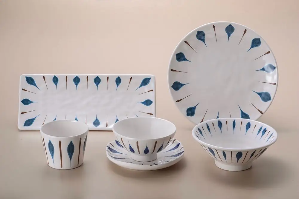 Hot Selling Durable Melamine Korean Japanese Wedding Dinner Plate Restaurant Round Dinner Plate
