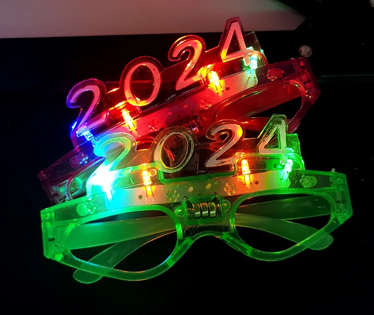 Yypd 2024 Number Led Glowing Glasses Latest Light Up Glasses New Year ...