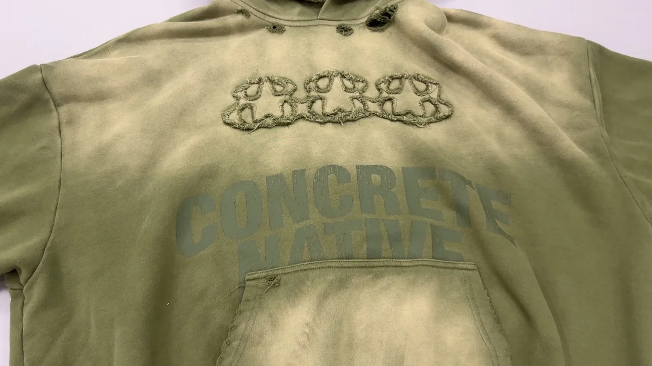 100%cotton Oversized Acid Stone Washed Heavyweight French Terry 500 Gsm Distresed Patch Men Vintage Hoodies gallery 4