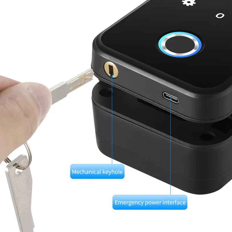 Easy Installation Unlock by Fingerprint Face Recognition Password Remote Phone Glass Deadbolt Door Tuya Smart Lock