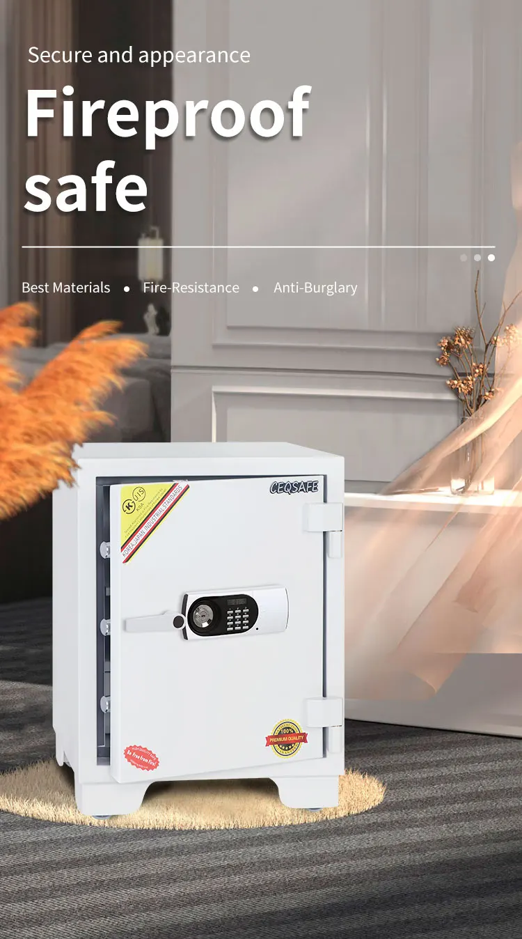 CEQSAFE Security Smart Metal Safe Box for Money Digital Hotel Home Electronic Double Lock Safety Box manufacture