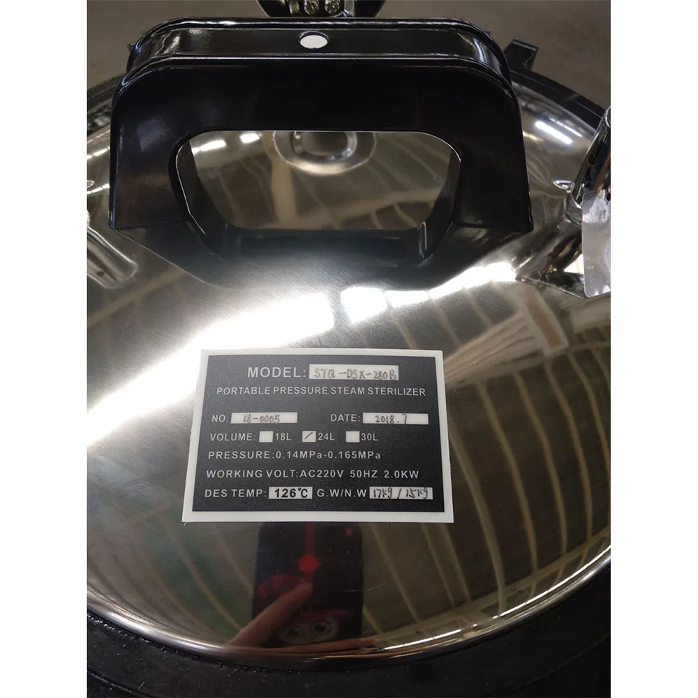 Autoclave Hzexun 24L En Inox - Stérilisateur à Vapeur Pour Matériel Médical Et Dentaire