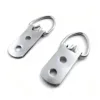 Silver thick double hole ring