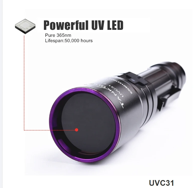 Tank007 Ndt 365nm Black Light Torch Rechargeable Forensic Csi Detective