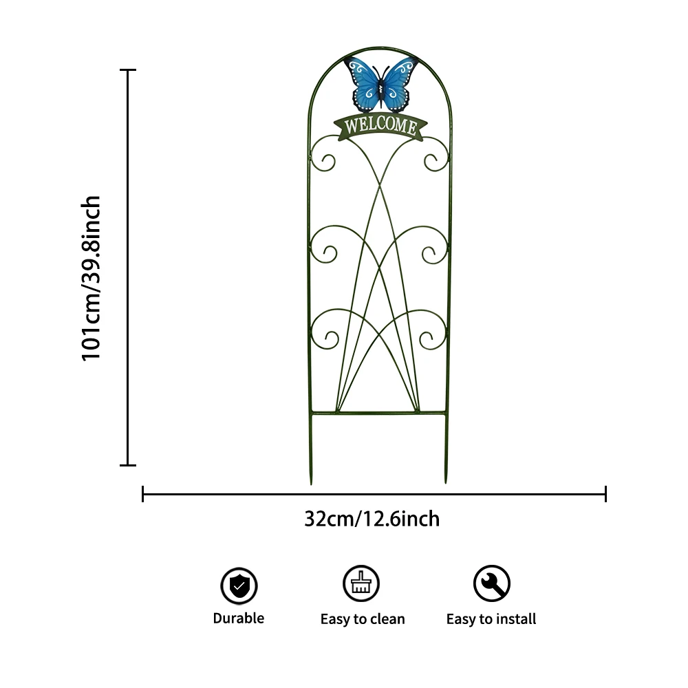 Butterfly  Flower Ivy Support Metal  Trellis  Fence For Climbing Plant 1