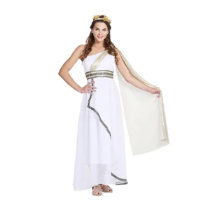 Halloween Ancient Greek Goddess Dance Costume-Women's Athena Dress Egyptian Pharaoh/Queen Stage Performance Outfits (Polyester)