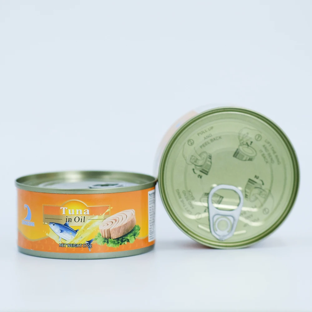 HALAL Approved Zoncom Canned Tuna in Oil Pacific Ocean Whole Fish Preserved From China