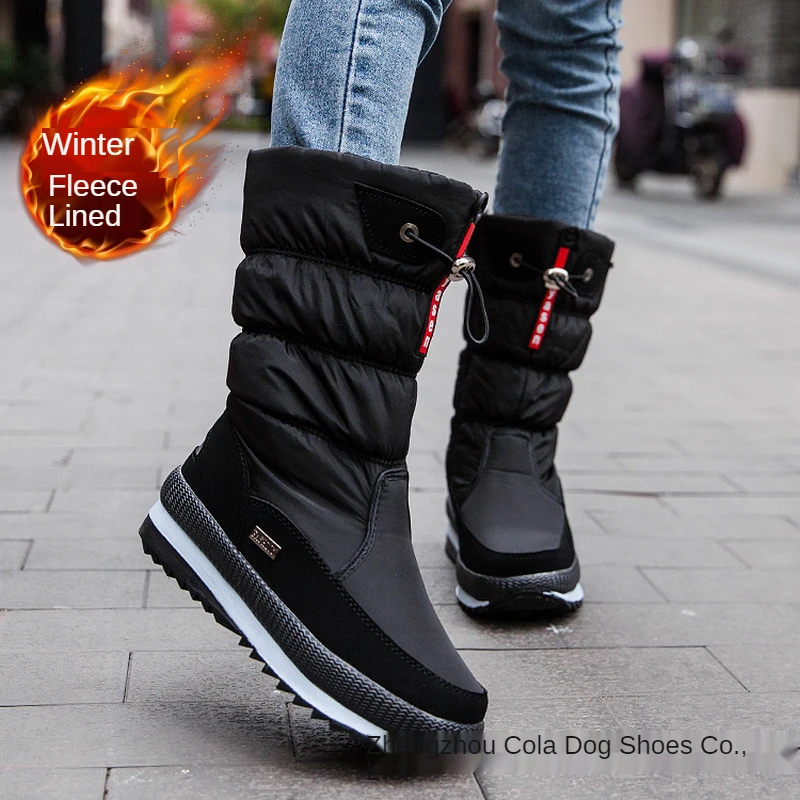 Botas de nieve Damas impermeables Botas de nieve Cálidas zapatos de invierno  de piel sintética para mujer Mujeres rocic.com