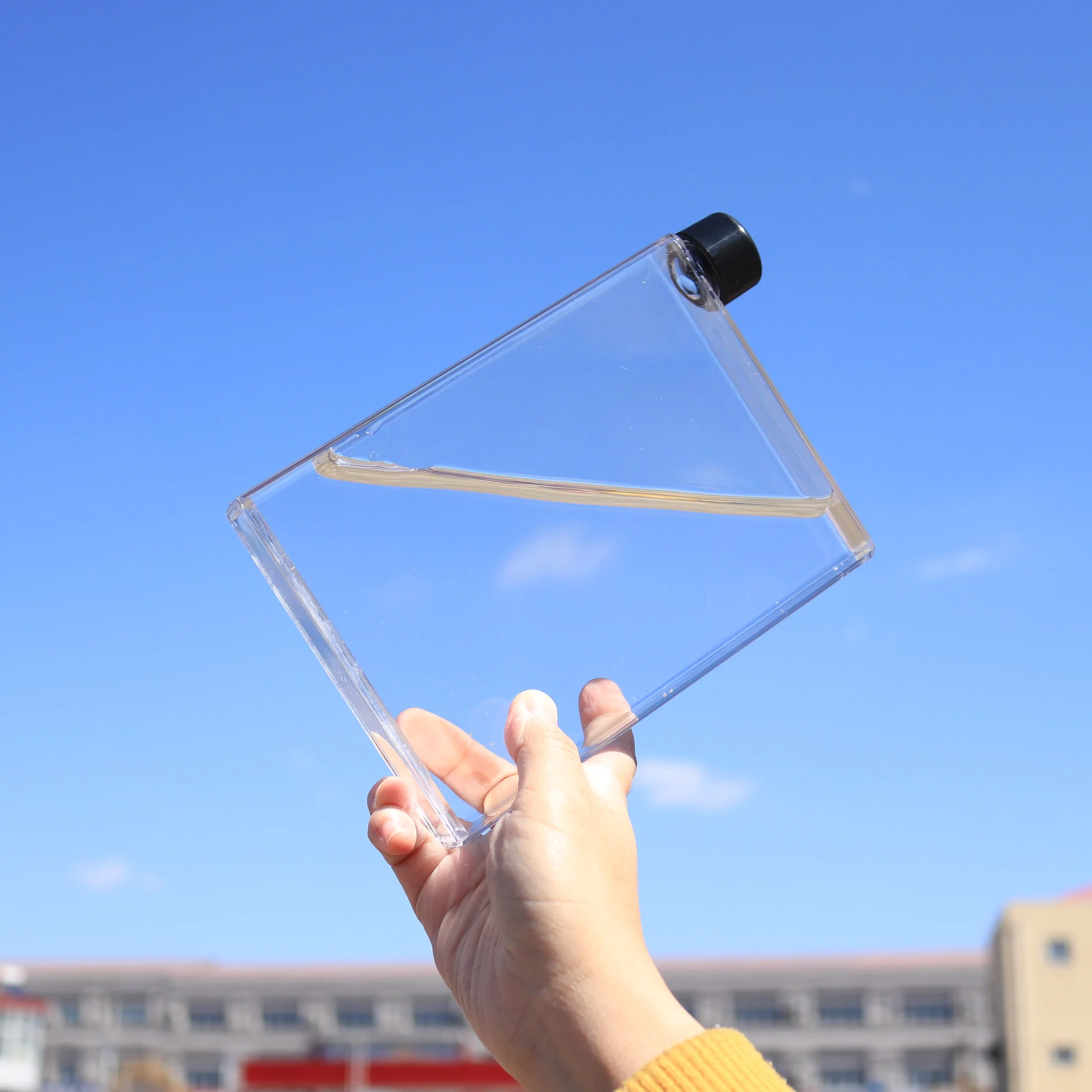 750ml Portable Plastic Notebook Bottle 420ml Square Flat Water Bottle