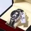 4 Silver Case Black Dial