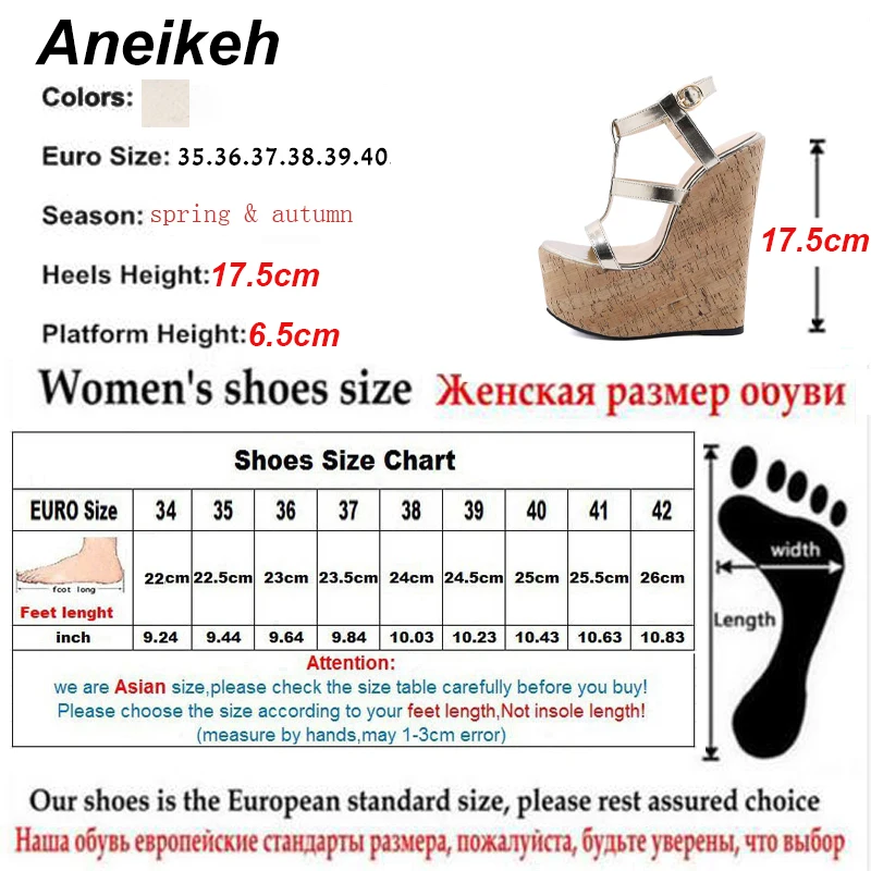 2021 New Summer Sexy Super 17.5cm High Heels Platform Wedges Sandals ...