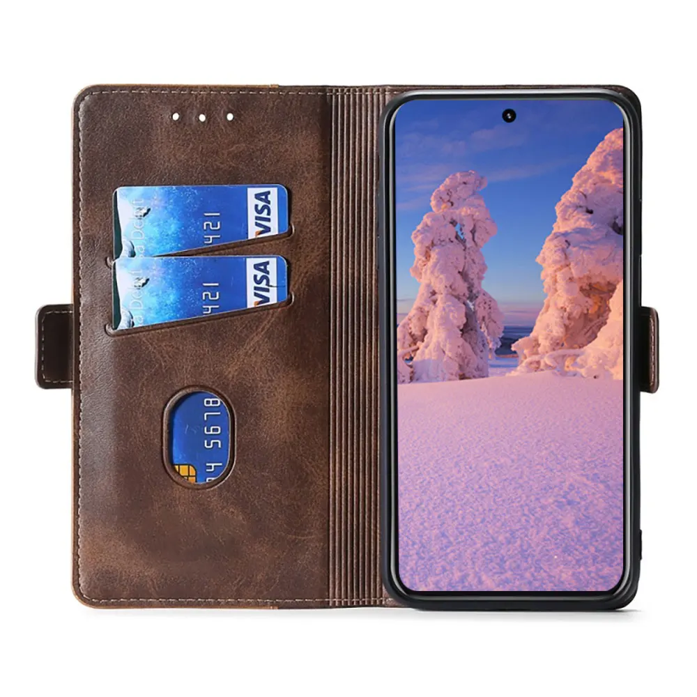 Laudtec Sjk966 Leather Phone Case Wallet Card Shell Simple Business Cover Fashion Shockproof Anti-Fingerprint For Nokia C32 supplier