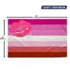 Lipstick Lesbian Pride Flag with Kiss