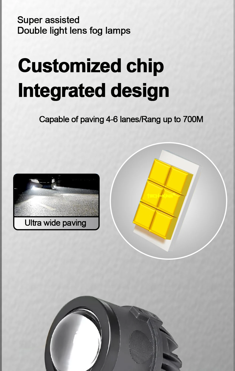 2.5 Inch Lens Led Fog Lamp 45W Led Headlight for Car H4 H7 H11 9005 9006 Led Headlight Bulb Led Projector Lamp 12V Universal