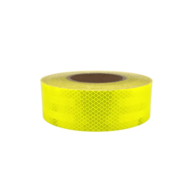 High Visibility Cheap Price Fluorescent Yellow PVC Reflective Tape Custom logo For Truck