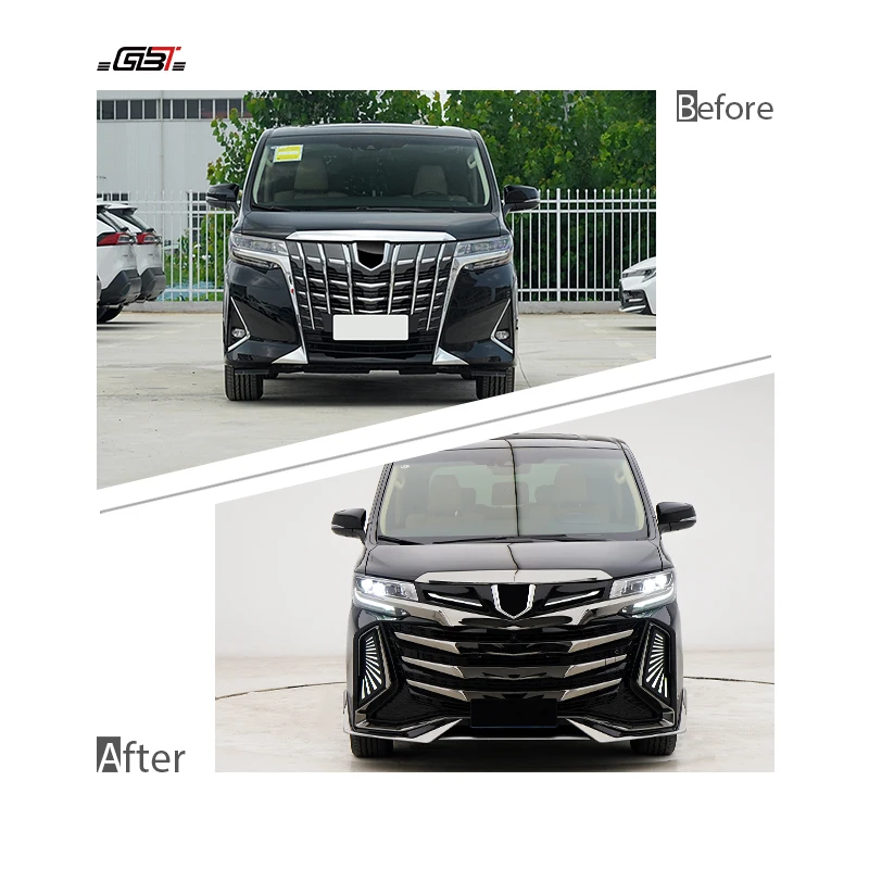 GBT Brand Alphard to Century Hawk Convert Kit Black Chrome Grill Headlight Bumper Accessories for 2019-2023 Toyota Alphard Anh35