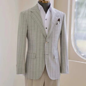 Haute Couture Men's 100% Wool Bespoke Wedding Suit 120-150 'Super British Fabric' High Quality Pant Coat Design Single Breasted