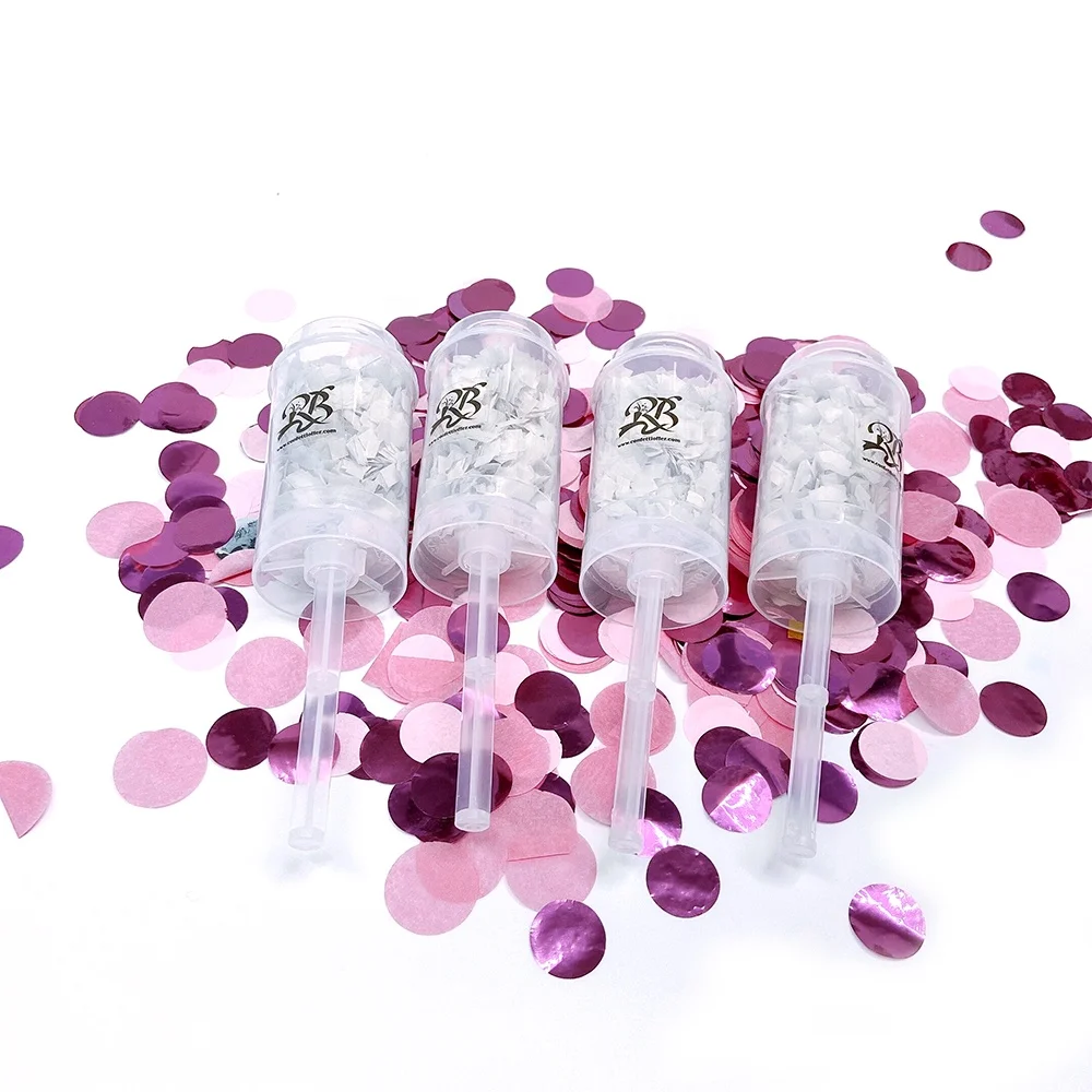Одноразовые высококачественные товары для вечеринок пуш-поп конфетти Поппер для свадьбы