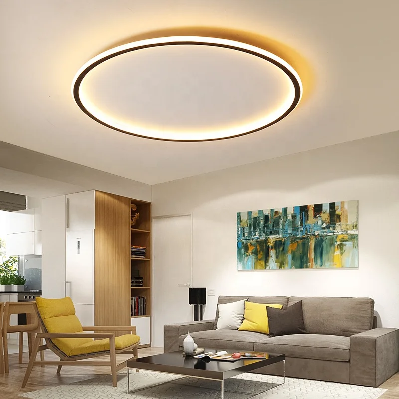 circular decorative flush light