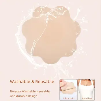 Soft Breathable Disposable Nipple Covers Ant Cloth Flower Shape Sweat Resistant Nonwoven Fabric Pasties for Women Accessories