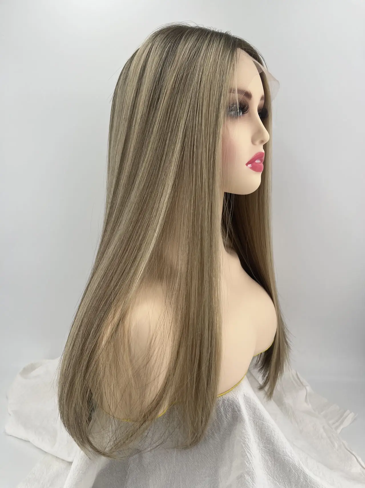 Qingdao Jewish Wigs Factory's Kosher Jewish Sheitel Wigs for Women Unprocessed Double Drawn European Hair Transparent Lace Top