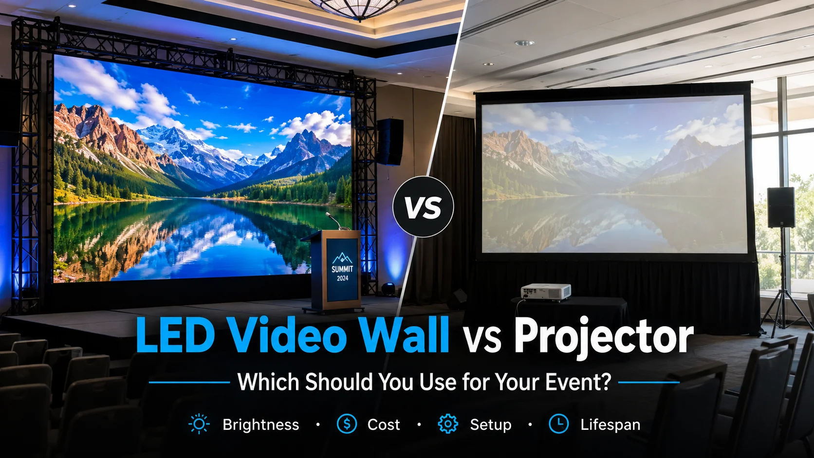 LED Video Wall vs Projector: Which Should You Use for Your Event?