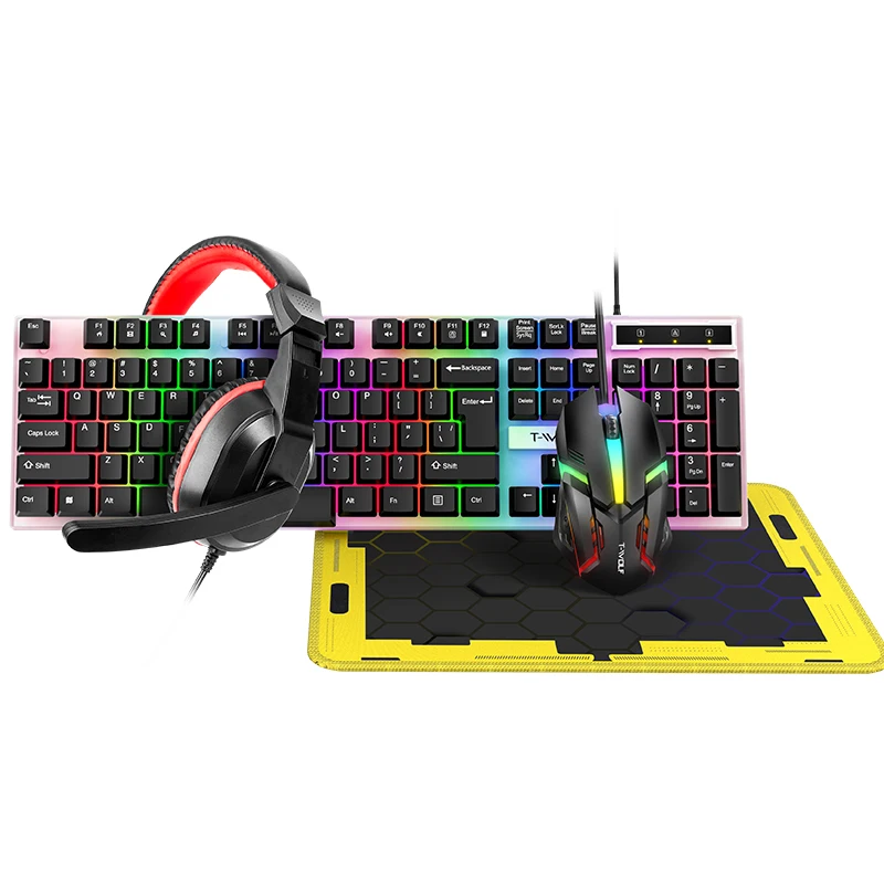 TopTech X10 4-in-1 Wired Gaming Combo: LED Keyboard, Mouse, Headphone & Mouse Pad - View #3