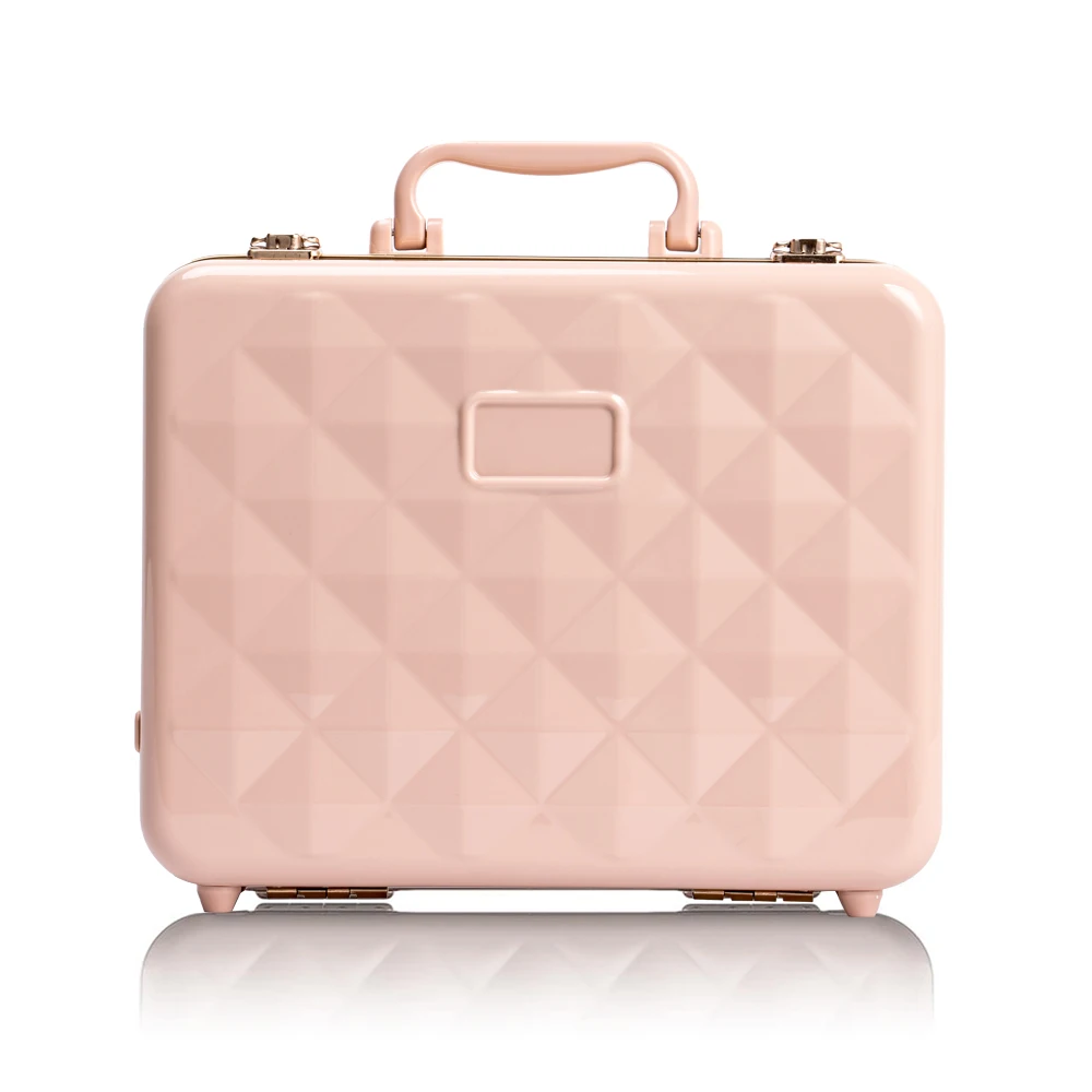 Vanity Box Portable with Light and Mirror 12-inch Tempered Mirror Small Large-capacity Makeup case Cosmetic Bag