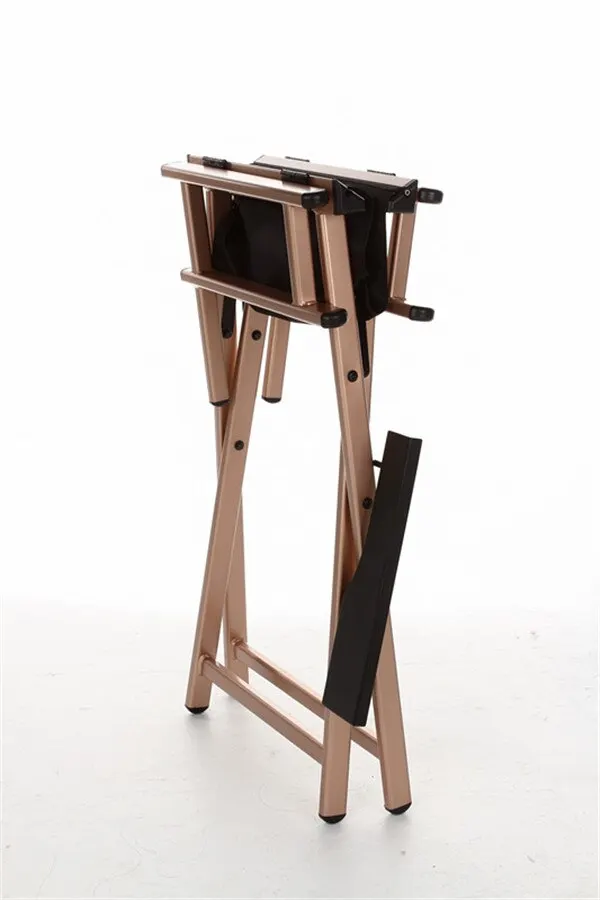 Portable Director Chair Lightweight Aluminum Makeup Chair Folding Makeup Artist Chair