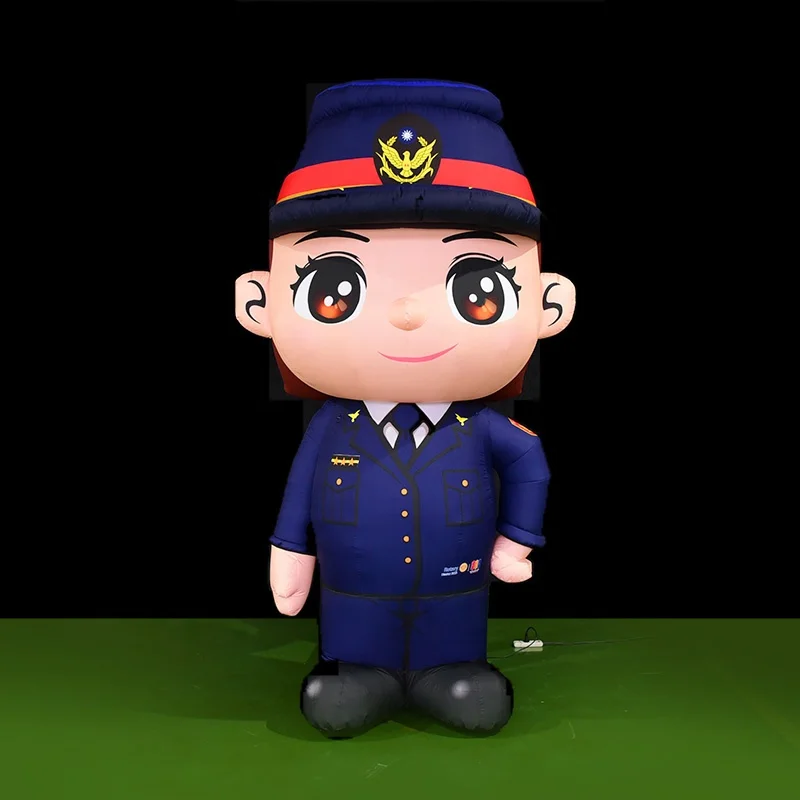 inflatable police character policewoman model for advertising