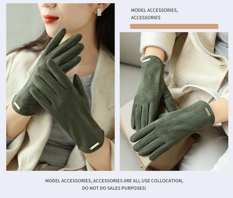 TOPKO High Quality Wind-proof Ladies Winter Warm Gloves Outdoor Driving Velvet Women Full Finger Female Thicken Gloves