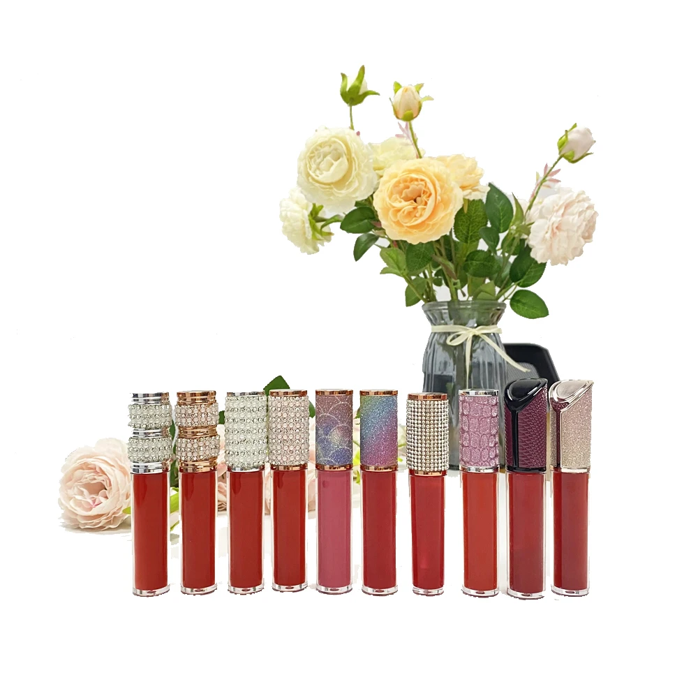 Hot sale vegan own brand lipgloss round containers romantic beauty matte lip gloss