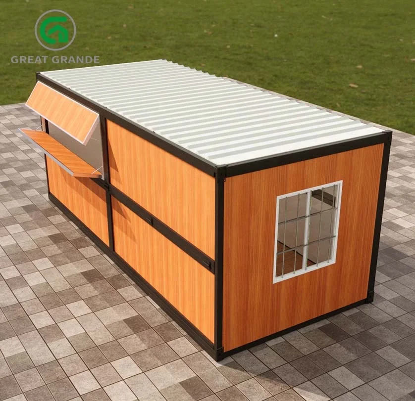 Vândut la cald, Cază din lemn Colorată Portabilă Case Mobile Folding Container House Birou Școală