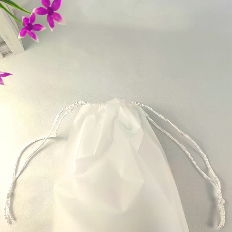 Hot Sale Polyethylene Waterproof Promotional Custom Drawstring Bags With Logo Drawstring Plastic Bags